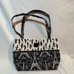 Parisian Black and White Shoulder Bag